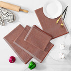 Homaxy Premium Kitchen Towels, Large Cotton Kitchen Hand Towels, Flat and Terry - Image 5