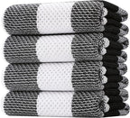 Homaxy 100% Cotton Waffle Weave Check Plaid Kitchen Towels, 20 x 28 Inches by Homaxy