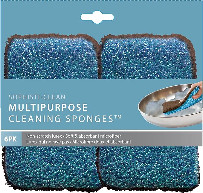 Multipurpose Cleaning Sponges, Dual-Sided Sponges by Sophisti-Clean