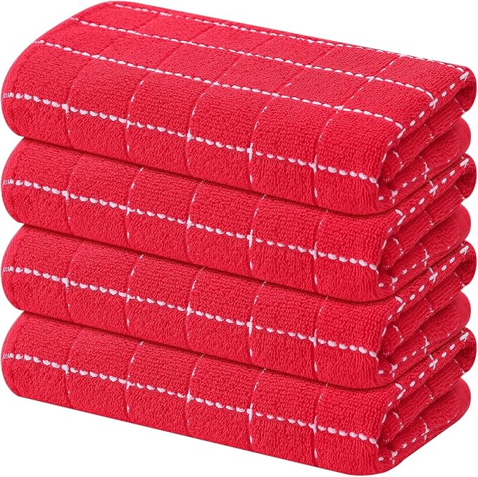 Mordimy 100% Cotton Terry Cloth Kitchen Towels, Super Soft and Absorbent Dish by Mordimy