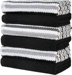Premium Kitchen Towels | Large Cotton Kitchen Hand Towels | Popcorn Striped - Image 4