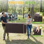 Greesum Outdoor Storage Box 82 Gallon Storage Bin with Lid for Patio Furniture, Garden Tools, Pool Supplies, Waterproof and UV Resistant, Lockable, Dark Brown - Image 4