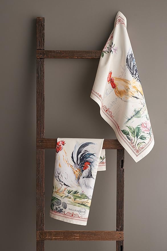 100% Cotton Kitchen Towel Campagne Maison d' Hermine Set of 2 Super Soft Highly - Image 2