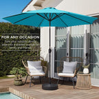 Best Choice Products 10ft Outdoor Table Compatible Steel Polyester Market Patio Umbrella w/Crank and Easy Push Button Tilt - Image 3