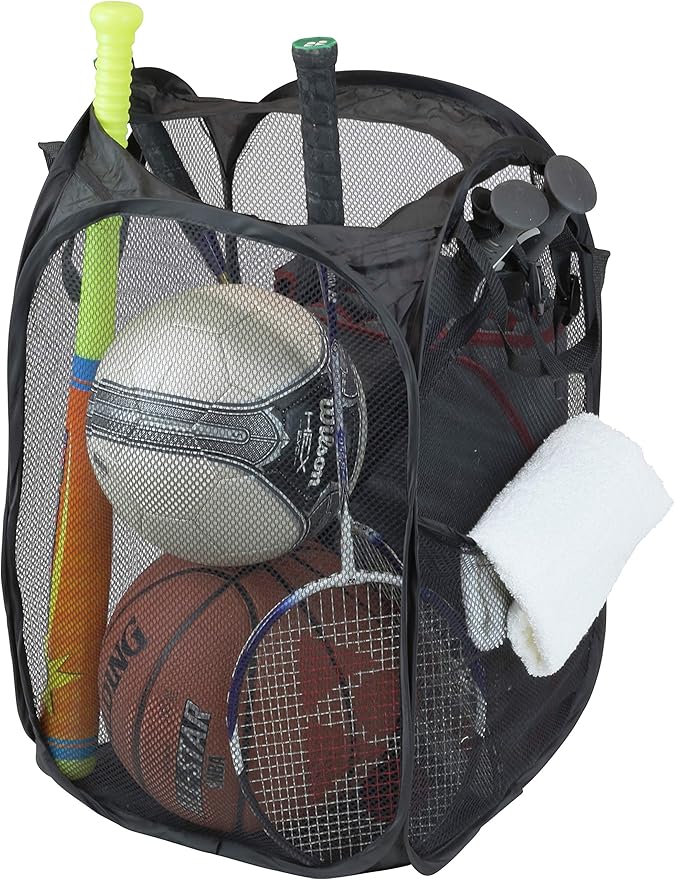 Simple Houseware Mesh Pop-Up Laundry Hamper Basket - Image 4