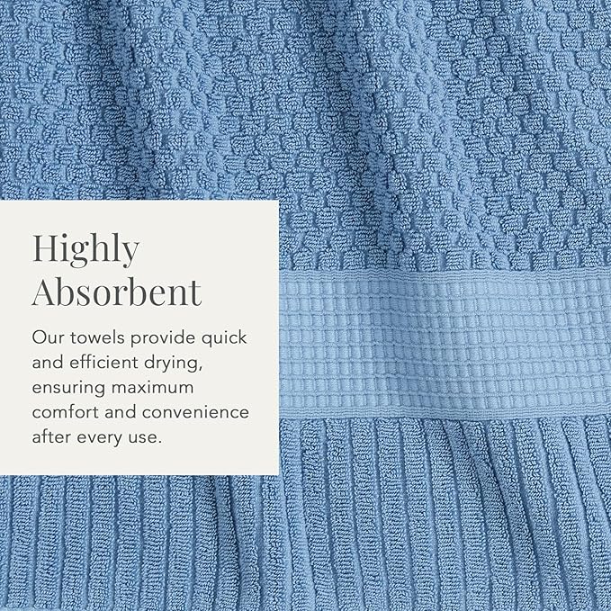 NY Loft 100% Cotton 2 Pack Bath Sheet Towel Set | Absorbent Quick-Dry Oversize - Image 7