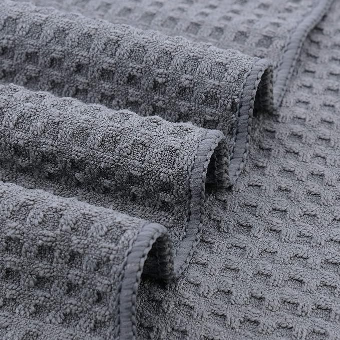 POLYTE Ultra Premium Microfiber Kitchen Dish Cloth Waffle Weave, 8 Pack - Image 4