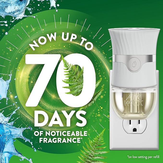 Air Wick plug in Scented Oil 2 Refills, Fresh Waters, Essential Oils, Air - Image 2
