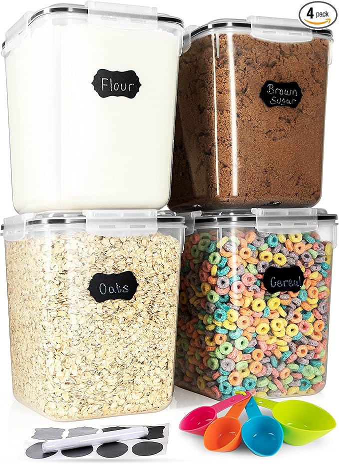Flour Sugar Storage Containers Great Rice Canisters Sets by Storeganize