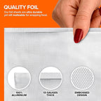 500 Count Pre-Cut Deli Aluminum Foil Sheets, 12” Heavy Duty Pop Up Sheets - Image 3