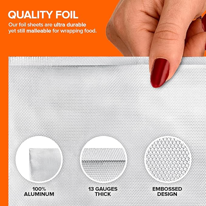 500 Count Pre-Cut Deli Aluminum Wraps – 9” Pop-Up - Image 3