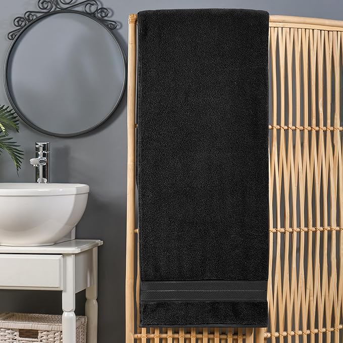 Elegant Comfort Three Line Popcorn Extra Large Luxury Bath Towel - Image 2