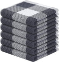 Homaxy 100% Cotton Waffle Weave Check Plaid Dish Cloths, 12 x 12 Inches by Homaxy