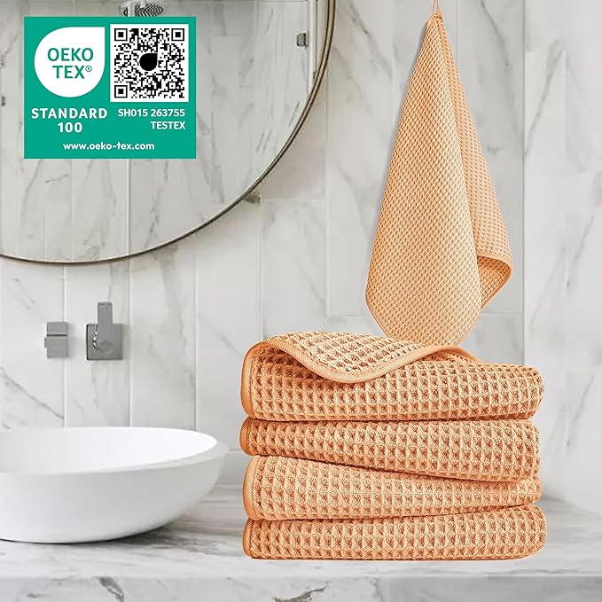 POLYTE 430 GSM Microfiber Lint Free Hand Towel, 16 x 30 in, 4 Pack - Image 2