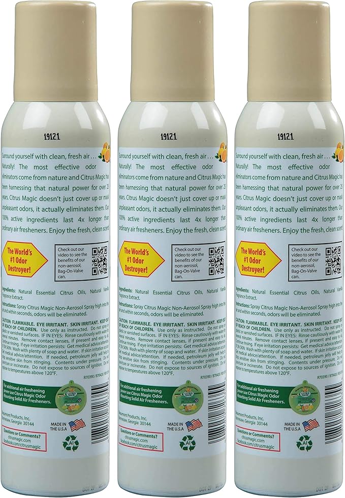 Citrus Magic Odor Eliminating Air Freshener Spray Orange-Vanilla Swirl - Image 2