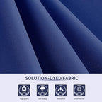 10 X 13 FT Cantilever Outdoor Patio Umbrella with Led Lights Large Heavy Duty 360° Rotation Double Top Offset Rectangular Umbrellas for Backyard Garden Pool Outside Deck, Navy - Image 9
