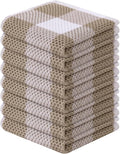 Homaxy 100% Cotton Waffle Weave Check Plaid Dish Cloths, 12 x 12 Inches by Homaxy