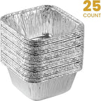 PLASTICPRO Disposable 4.25'' X 4.25 X 2'' Inch Square Aluminum Tin Foil Baking - Image 5