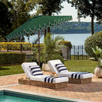 SAFAVIEH 9ft Outdoor Patio Umbrella, Round, Valance, Dark Green, Auto Crank Tilt, UV Resistant for Deck, Backyard, Poolside (PAT8006H) - Image 7