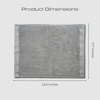 Luxury Silver-Infused Gray Hand Towels 2-Pack, 23.6"x17.7" - Image 3