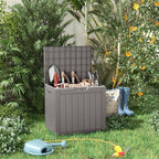 30 Gallon Outdoor Storage Box, Large Resin Deck Box for Patio Cushions, Garden Tools, Pool Accessories, Waterproof and Lockable Design, Storage Bench for Backyard & Deck(Gray) - Image 6