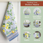 Maison d' Hermine Kitchen Towels Set of 3 100% Cotton 27.50" x 20" Reusable - Image 6