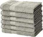 Amazon Basics 6-Piece Fade-Resistant 100% Cotton Hand Towels by AmazonBasics
