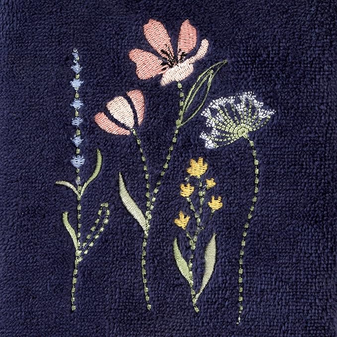 SKL Home Wildflower Field 100% Cotton Embroidered 2pc Hand Towel Set, Decorative - Image 2
