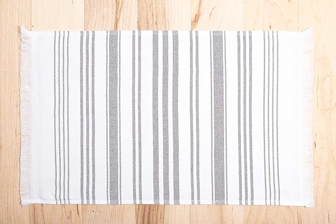 Sticky Toffee Hand Towels for Bathroom Set of 2 – 28x16 in White and Gray - Image 5
