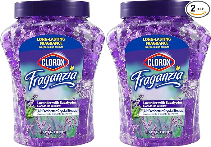 Clorox Fraganzia Crystal Beads Air Freshener Twin Pack, Long Lasting Room by Clorox