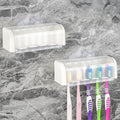 2 Pack 5 Slots Wall Mount Toothbrush Holder by LUEXBOX