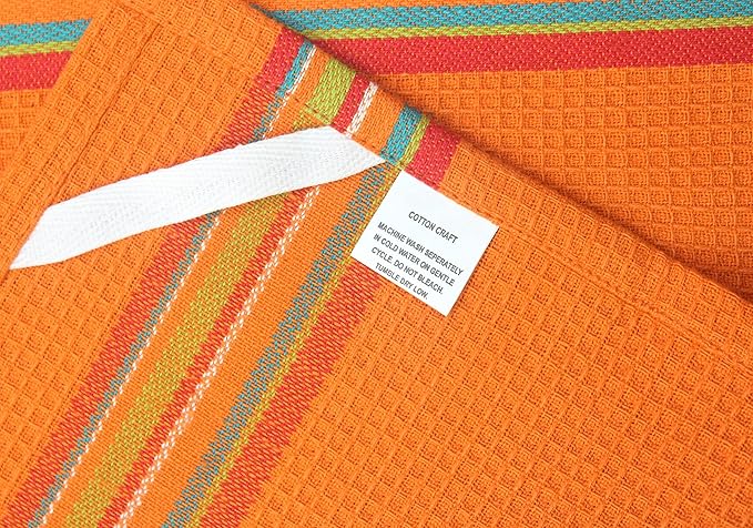 COTTON CRAFT Salsa Stripe Kitchen Towel - Image 3