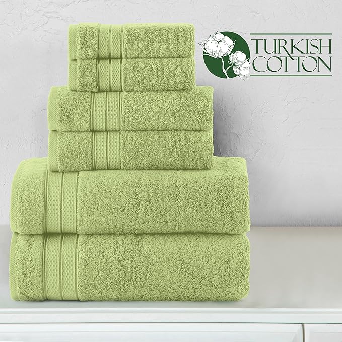 Elegant Comfort Luxury 6-Piece Towel Set, Premium Soft 100% Turkish Cotton - Image 5