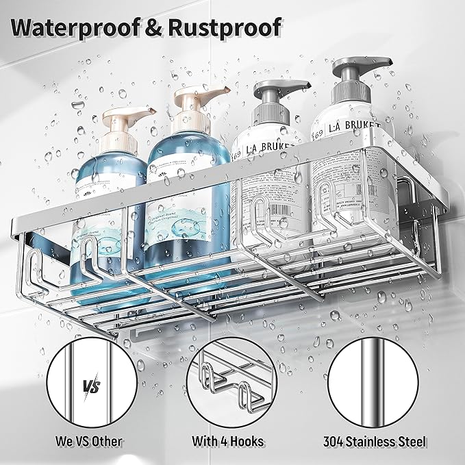 5 Pack Shower Caddy Organizer Rack Shelf - Image 5