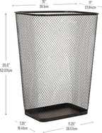 Mind Reader 10 Gallon Executive Waste Paper Bins, Solid Bottom, Non Slip Pads - Image 3