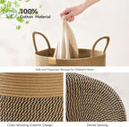 80L Laundry Hamper Basket, Baby Nursery Woven Storage Basket - Image 5