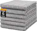 HOMERHYME Microfiber Hand Bath Towels, 6 Pack 25''*15'' Grey Bathroom Hand by HOMERHYME