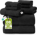 Utopia Towels 8 Piece Premium Towel Set, 2 Bath, 2 Hand, and 4 Washcloths by UTOPIATOWELS