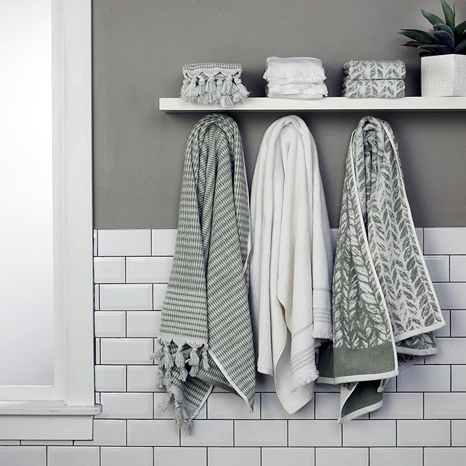 SKL Home Distressed Leaves 100% Turkish Cotton Premium 2-Piece Hand Towel Set - Image 9
