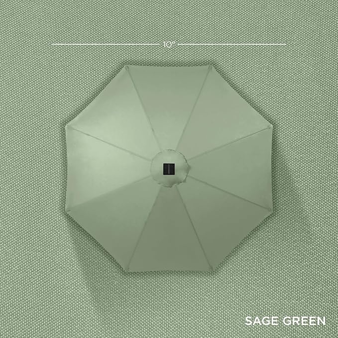 Best Choice Products 10ft Solar Polyester LED Lighted Patio Umbrella w/Tilt Adjustment and UV-Resistant Fabric - Image 4