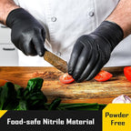 COOLJOB 8 Mil Disposable Nitrile Gloves, Diamond Textured Grip - Image 5