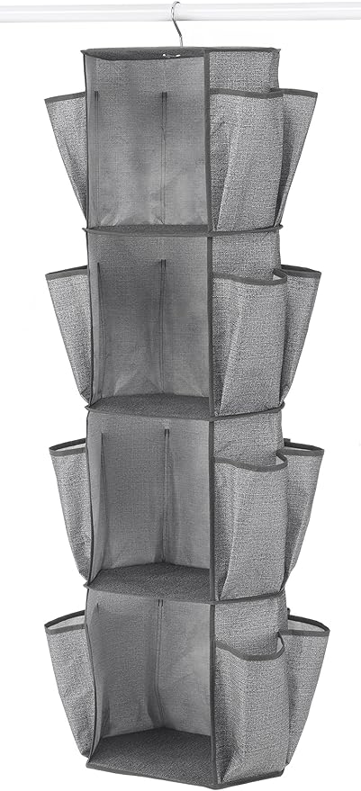 Whitmor Rotating Crosshatch Gray Closet Organizer 10 x 15 x 48 inches by Whitmor