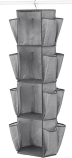 Whitmor Rotating Crosshatch Gray Closet Organizer 10 x 15 x 48 inches - Image 4