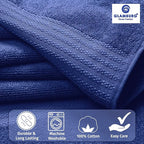 GLAMBURG Premium Cotton Oversized 2 Pack Bath Sheet 35x70-100% Pure Cotton - Image 2