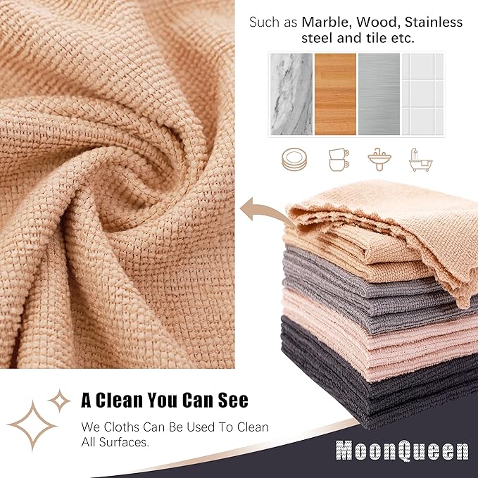 MOONQUEEN 72 Pack Microfiber Cleaning Cloth - Image 6