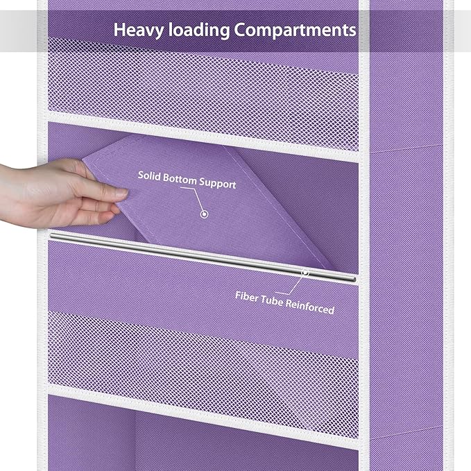 Univivi 5-Shelf Fabric Door Storage Over Door Hanging Organizer - Image 5