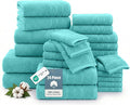 24-Piece Towels for Bathroom – 100% Cotton Towel sets, 2 Bath Sheets, 2 Bath by CasaPlatino