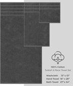 American Soft Linen Luxury 6 Piece Towel Set, 2 Bath Towels 2 Hand Towel 2 - Image 4