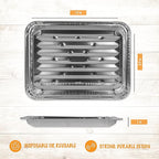 PLASTICPRO 10 Pack Disposable Aluminum Grill Liners Toppers Aluminum Foil - Image 5