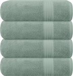 GLAMBURG Premium Cotton 4 Pack Bath Towel Set by GLAMBURG